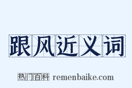 跟风近义词是什么意思的图片